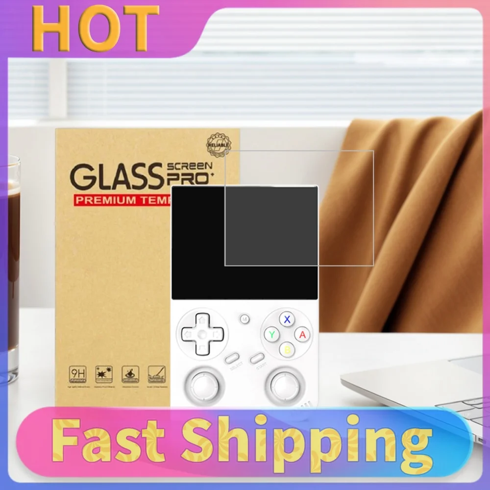 2Pcs Tempered Glass Anti-scratch Tempered Film 9H HD Tempered Screen Film for RG35XX Pro Handheld Game Console