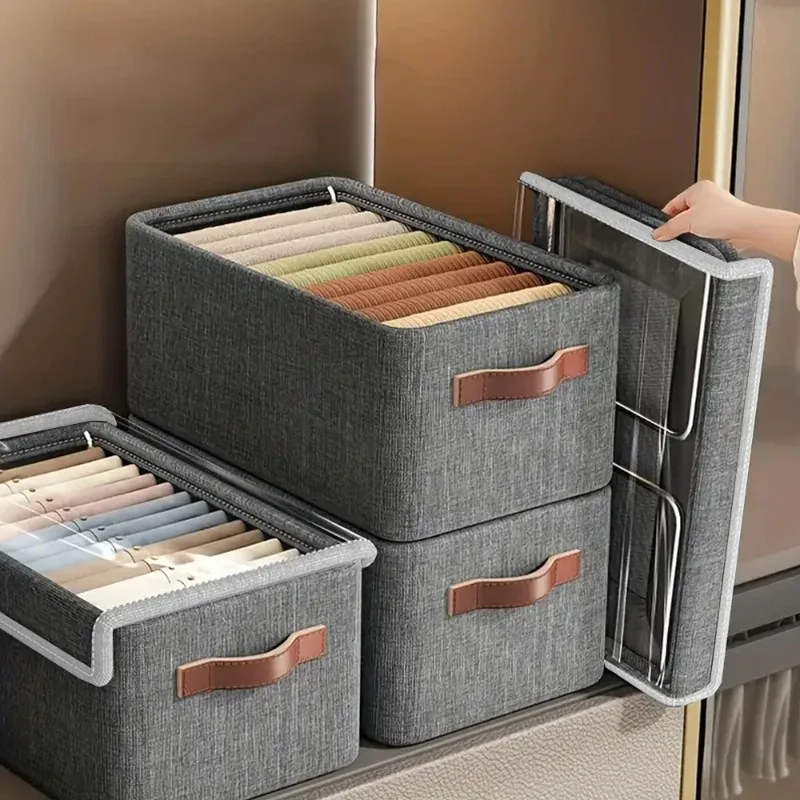 1PC Cationic Closet Organizer with Lid Dustproof Clothes Storage Household Dormitory Storage Cabinet Storage