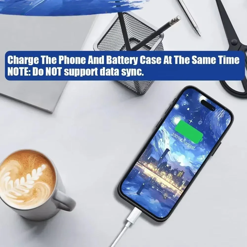 

Умный чехол с аккумулятором 10000 мАч для iphone 16 Pro Max 17 Air 15 Plus 14 13 Mini 12 11 X XS XR XS 6 6S 7 8 Чехол с зарядным устройством Power