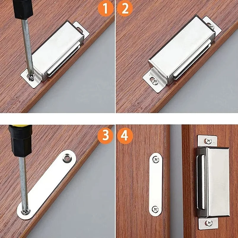 Accessories Strong Magnet Magnetic Door Catch Stainless Steel Chrome Cabinet Latches Hardware Door Drawer Latch