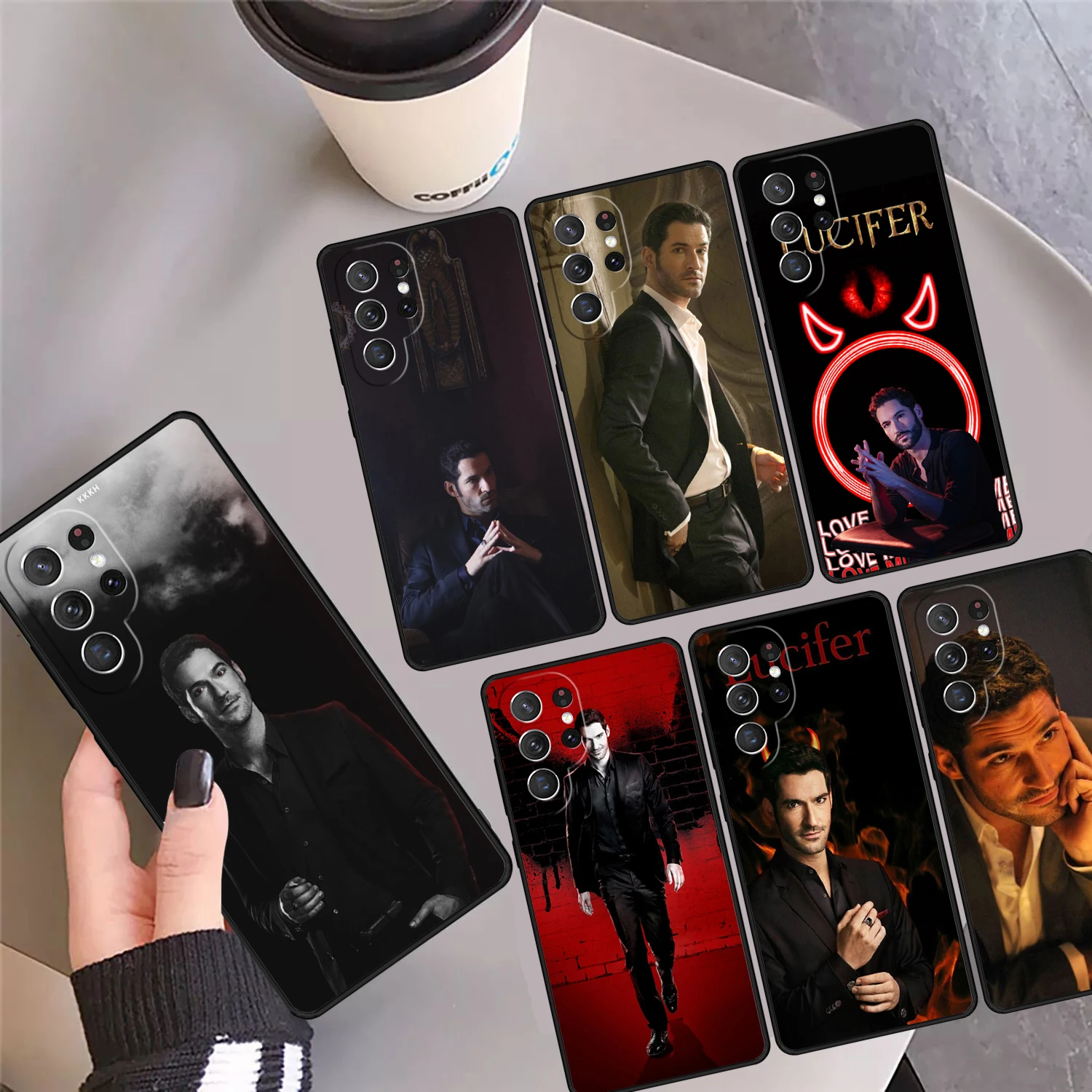 80 Lucifer Tom Ellis Phone Case Cover Coque For Samsung Galaxy S24 Ultra 23 S22 Plus S21 FE S20 S8 S9 S10 Note 10 Pro Note 20