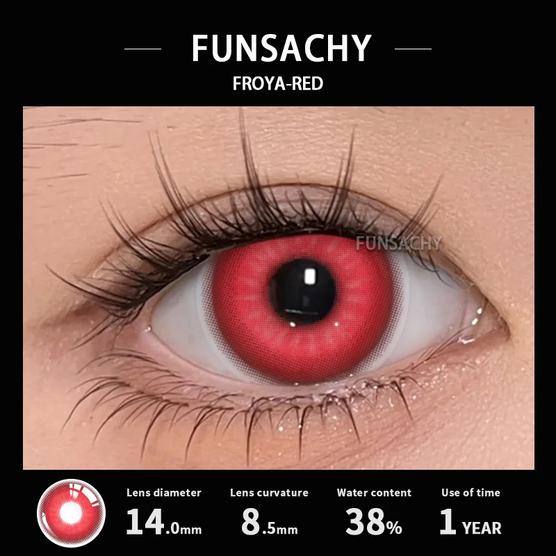 FUNSACHY Cosplay Zwart Wit Contactlenzen voor Ogen 1 Paar Gekleurde Anime Lens Oogmake-up Leerling Halloween Vrouwen mannen Accessoires