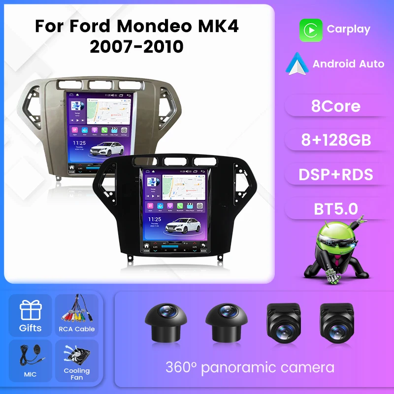 

Car Radio For Ford Mondeo 4 2006 - 2010 Multimedia Player Car Intelligent System Android Auto RDS DSP 9.7inch Tesla Style Screen