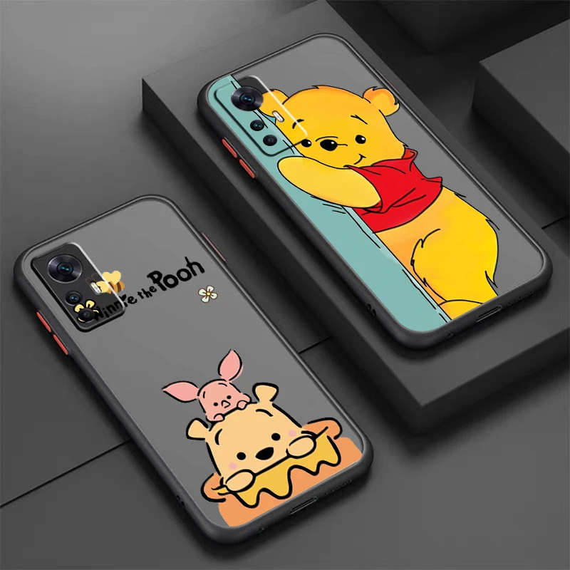 

Winnie The Pooh Disney Frosted Translucent For Xiaomi Mi 13 12 12T 11T 11 11i 10T 10 9T Pro Lite Ultra 5G TPU Phone Case