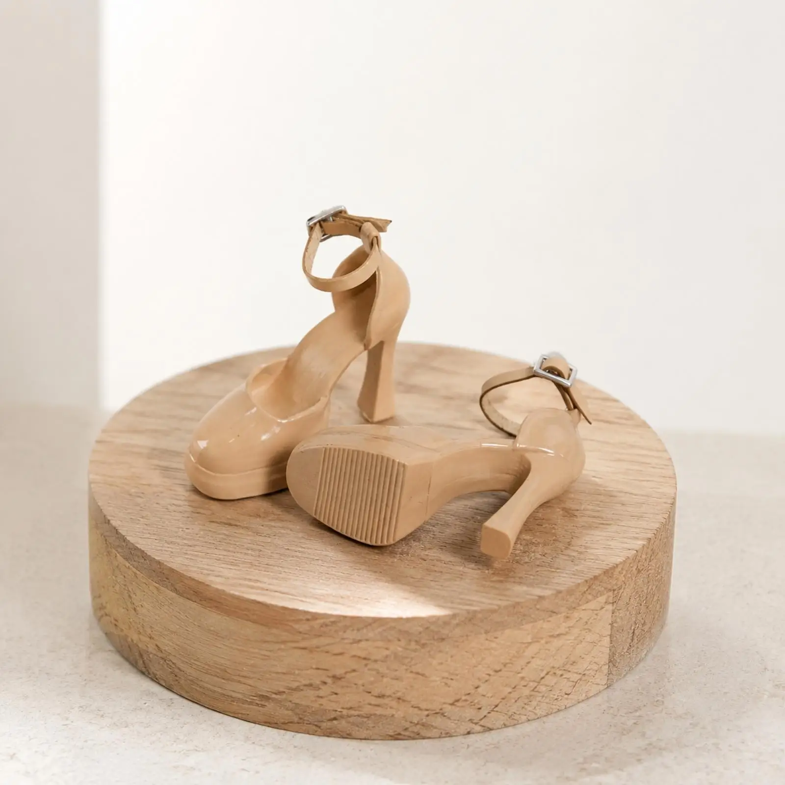 Fashion Doll High Heel Sandal for 1/6 Scale Figure Open Upper Ankle Strap Buckle Doll Shoe DIY Display