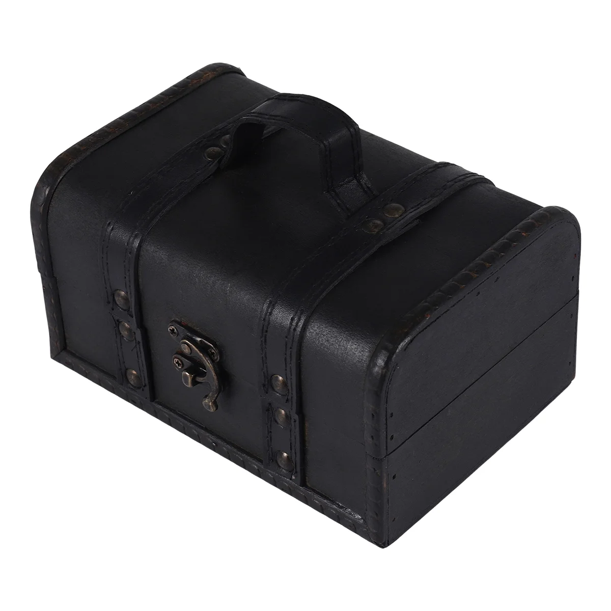 

ABQR Retro Treasure Chest Vintage Wooden Storage Box Antique Style Jewelry Organizer for Wardrobe Jewelry Box Trinket Box Buckle