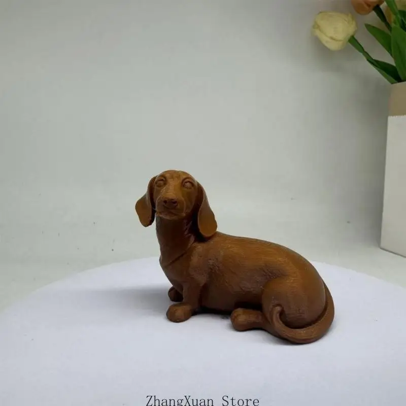 Hundefigur, Tierstatue, 3D-gedruckter Dackel, Skulptur, Ornament, Heimdekoration, 3XUF – Detail 9