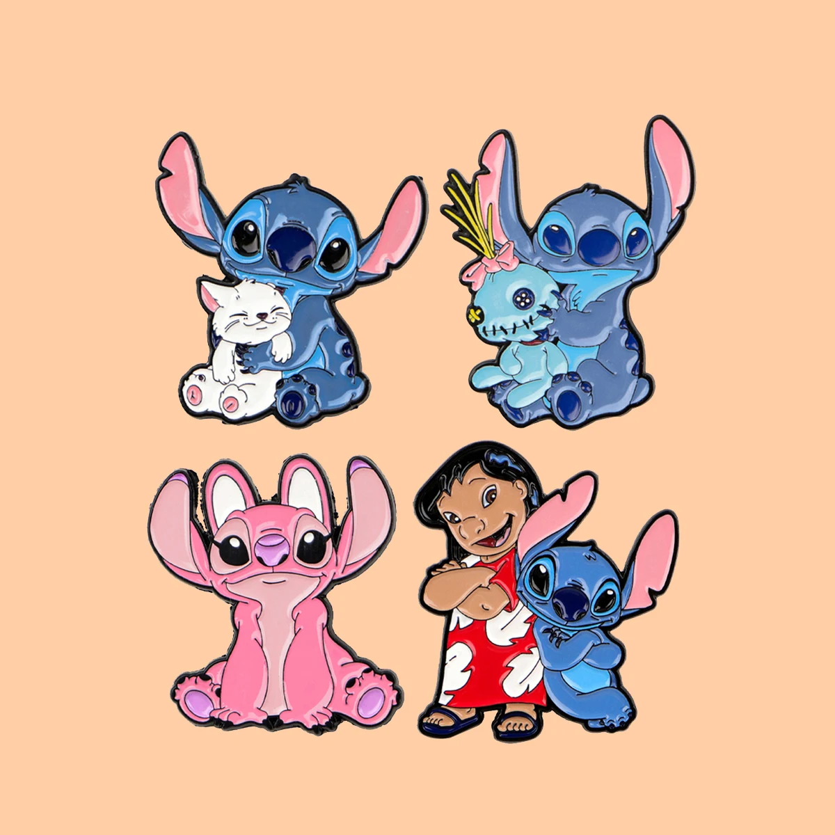 4 قطعة/المجموعة لطيف الكرتون غرزة المينا دبابيس أنيمي مجموعة بروش التلبيب شارة بدبوس على ظهره الملابس والاكسسوارات هدايا مجوهرات الأزياء