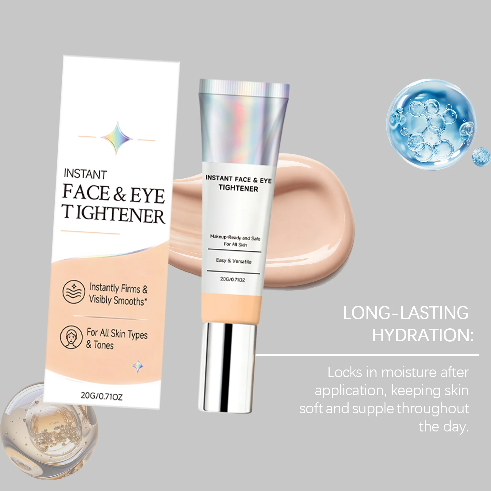Moisturizing Facial Cream Remove Dullness Puffiness Anti Aging Smooth Fine Lines Skin Friendly Soft Delicate Glowing Face Care