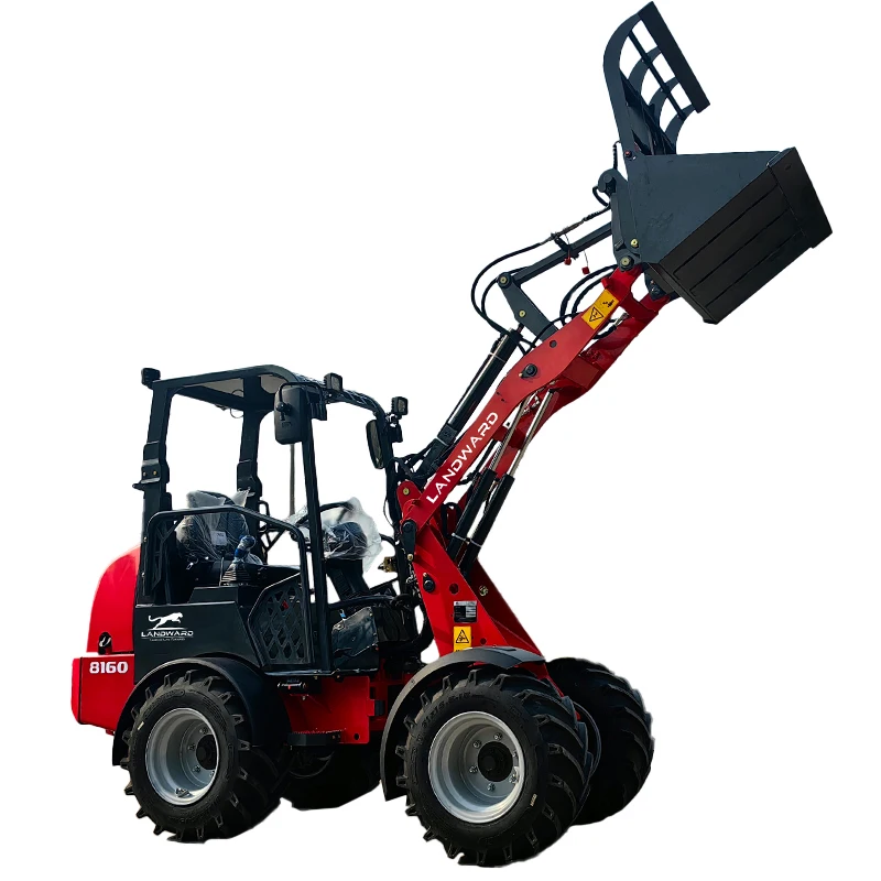 Europe Best-Selling New Design Agricultural Diesel Loader Price Wheel Front Loader Household Mini Loader Attachment Customized