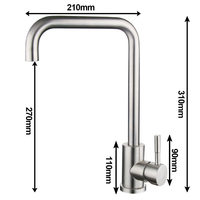 Kitchen Faucet Hot And Cold Water Mixer Tap Stainless Steel Water Tap 360° Rotation Deck Mounted Kitchen Sink Faucet