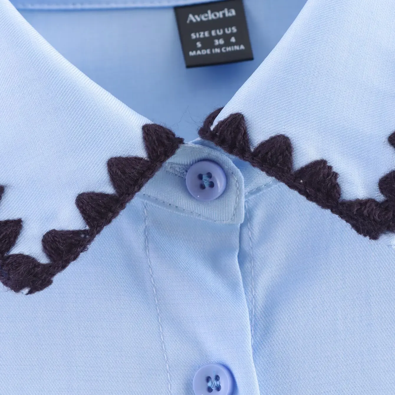 

JNLEAOG Autumn New Sle Women's Blue Long Sve irt ell Crt Design Loose Fit Polyester Fiber Breathable Thin irt