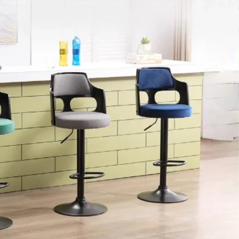 *-*luxury Kitchen Bar Swivel Counter Stool Ergonomic Rotation Chair Modern Living Room Bar Furniture With Backrest High Chair Ho