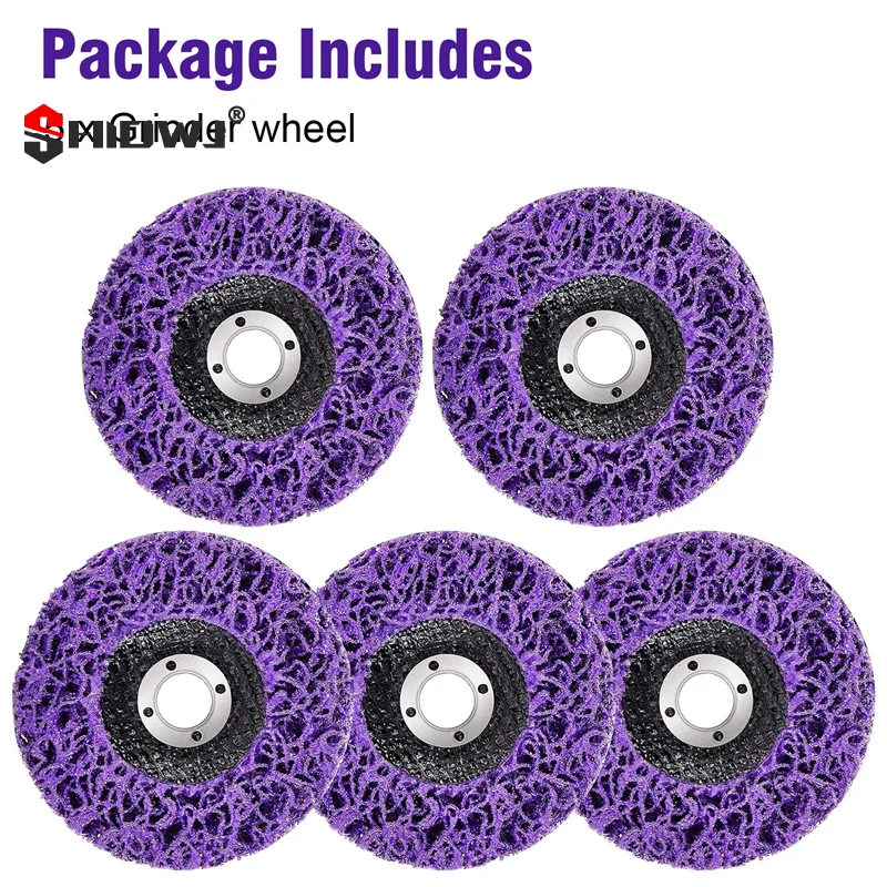 

5Pcs 100mm Coral Disc Strip Disc Grinder Strips Discs Abrasive Wheel Paint Rust Removal Clean For Angle Grinder