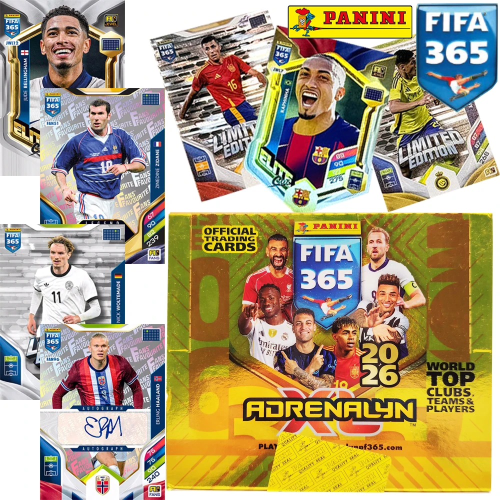 Official Panini 2026 FIFA 365 Trading Cards Legendary Football Star Player Exquisite Personality Collection Peripheral Cards Toy