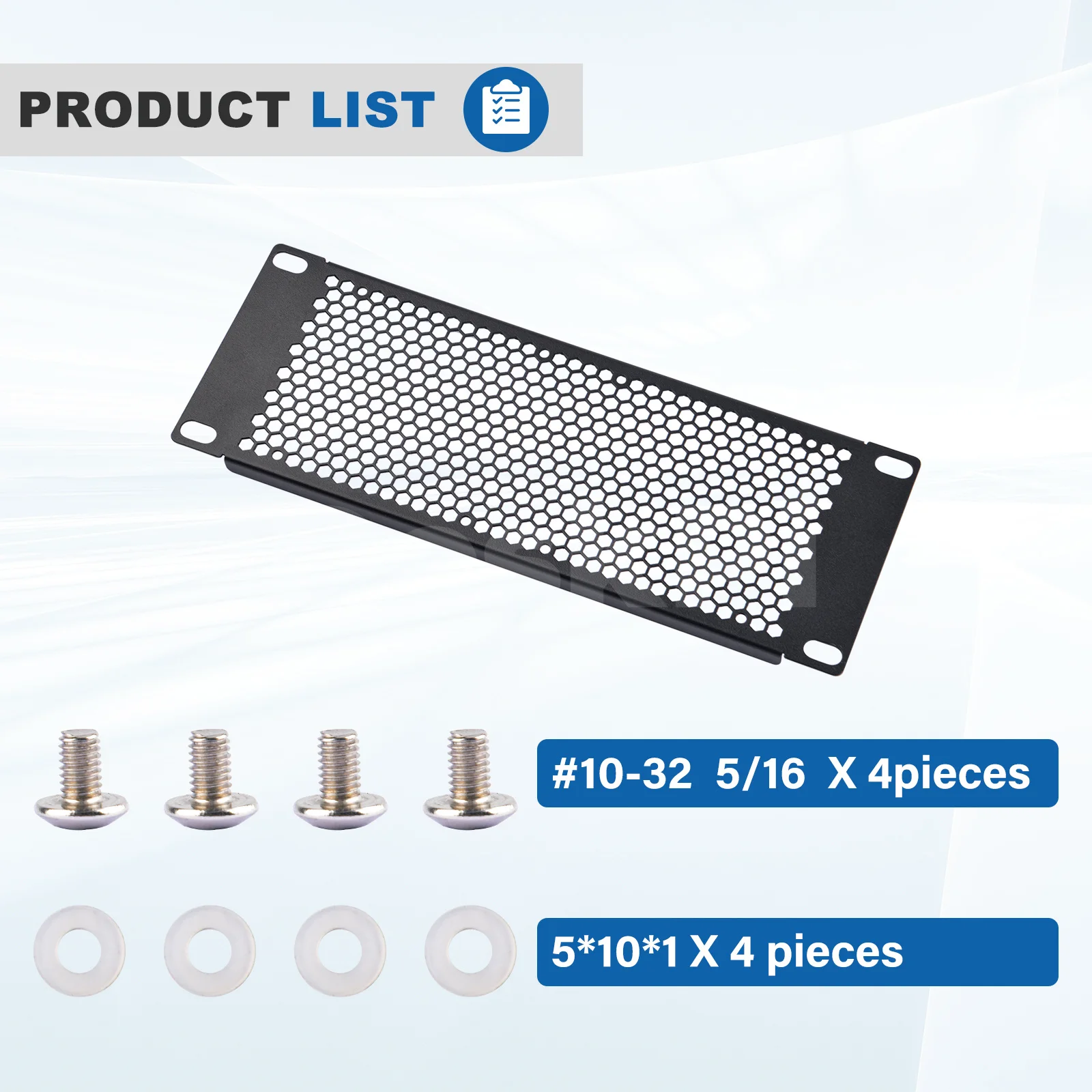 DeskPi Rackmate Accessories 10 inch 2U Rack Venting Blank Panel for Server Rack/Network Cabinet