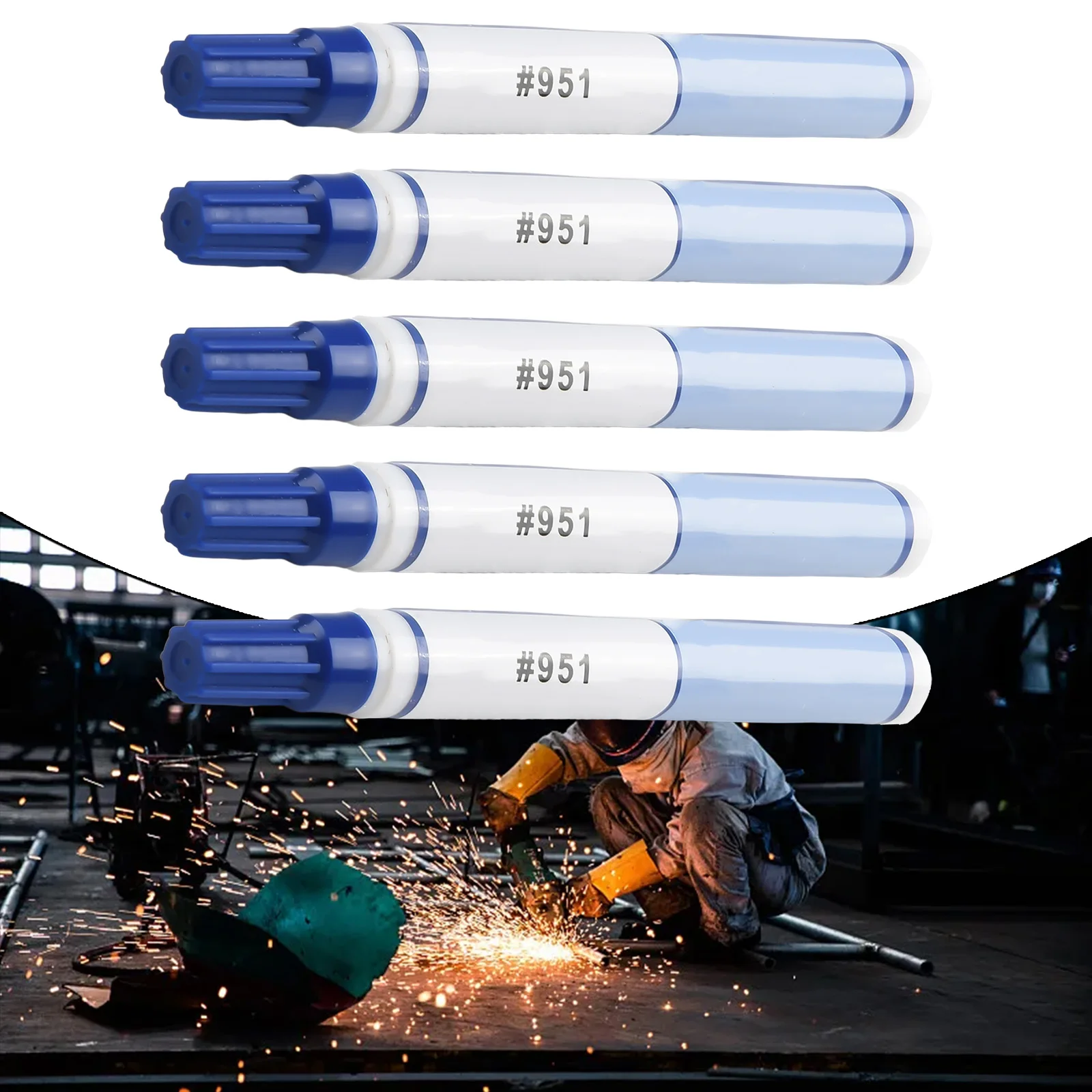 5 x 10ml 951 Soldering Flux Pen Low-Solid Non-Corrosive Flux for PCB FPC Soldering Rework Touch-Up and Electronics Assembly