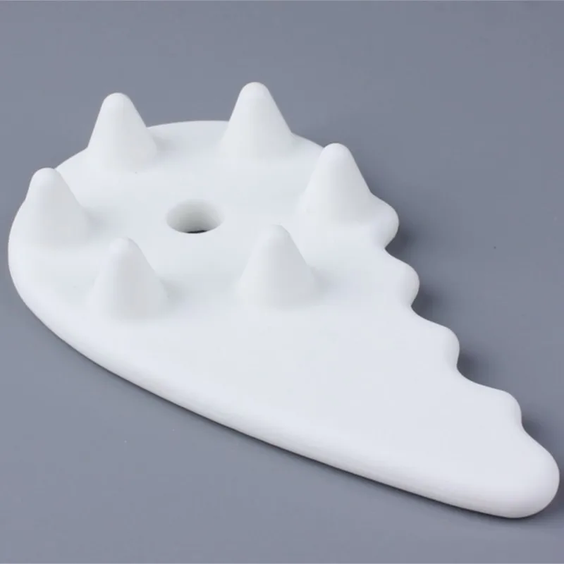 

White Ceramic Guasha Board Head Massage Neck Scraping Plate Acupoint Points Pressure Therapy Pull Rib Comb Health Care