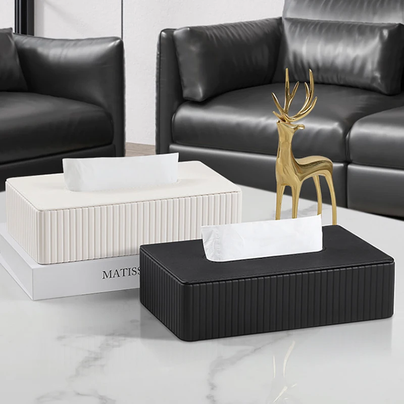 

Luxury Leather Tissue Box High-End Holder Home Tissue Holder Car & Bathroom Tissue Dispenser Living Room Decorative Tissue Box