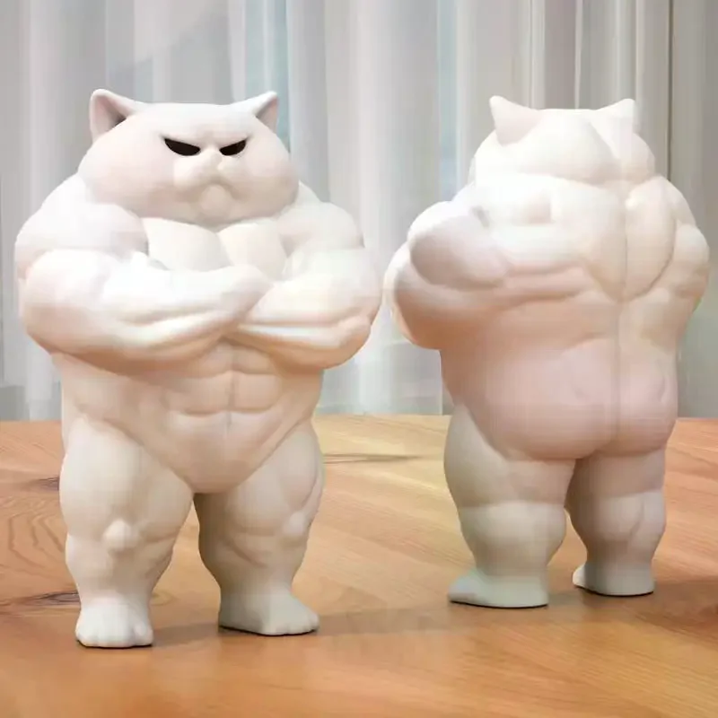 White Muscular Cat,…