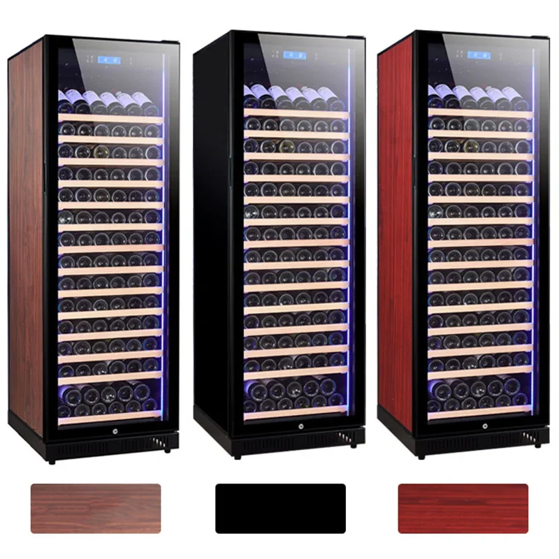 Refrigerador de vino independiente de 80-168 botellas, refrigerador de vino incorporado de gran capacidad con compresor mejorado