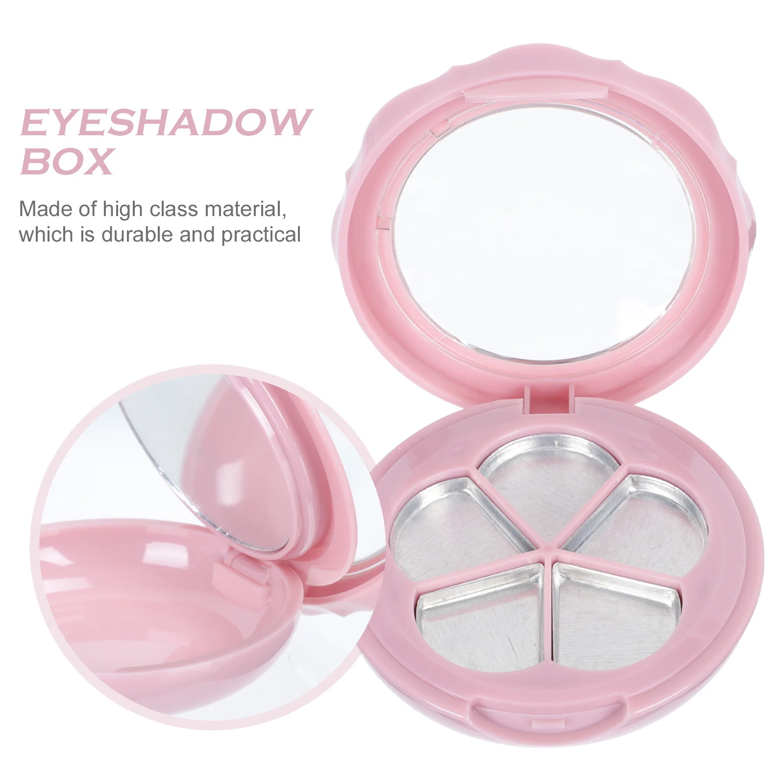 مجموعتان من علبة مكياج فارغة لظلال العيون وأحمر الشفاه وأحمر الخدود وتخزين مستحضرات التجميل المدمجة وحاوية تنظيم متعددة الشبكات محمولة