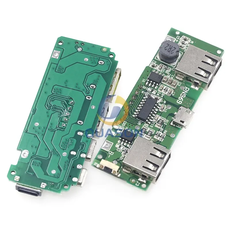 LED Dual USB 5V 2.4A Micro/Type-C USB Mobile Power Bank 18650 Charging Module Lithium Battery Charger Board Circuit Protection