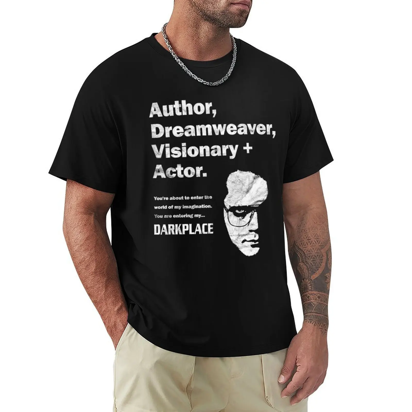 

Darkplace Author Dreamweaver - Distressed Look T-Shirt quick drying anime shirt baggy shirts T-shirts for men cotton