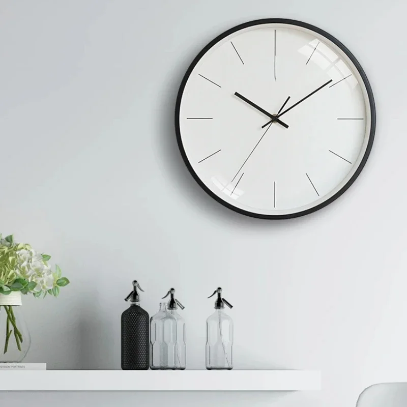 

minimalist wall clock, punch free living room, modern and minimalist home clock, wall clock, ins wind silent Japanese