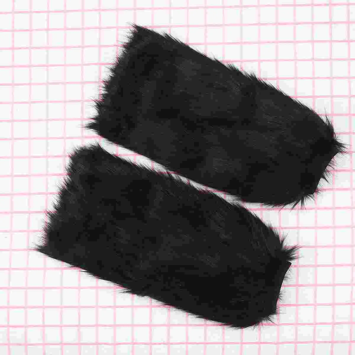 

40 Cm Leg Warmer Faux Fur Women Halloween Costumes Boot Cuffs Cover Brown Boots for Sets