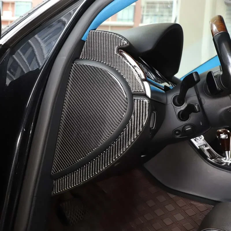 For A8 D3 D4 2004-2012 Soft Carbon Fiber Car Dashboard Side Panel Cover Trim Sticker Car Accessories