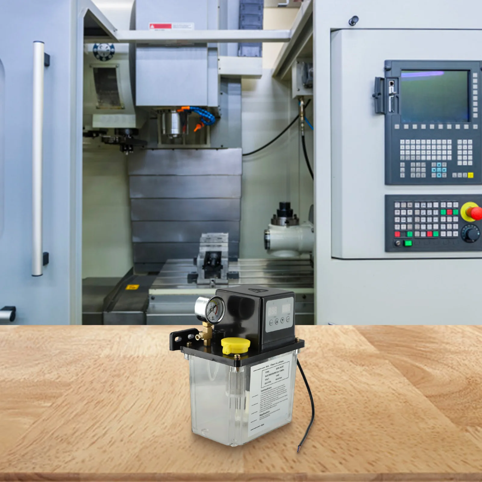 1L, 2L CNC Oil Pump High Lubrication Pump Alloy Gear Pump User-Friendly Operation Electronic Display Panel 1L,