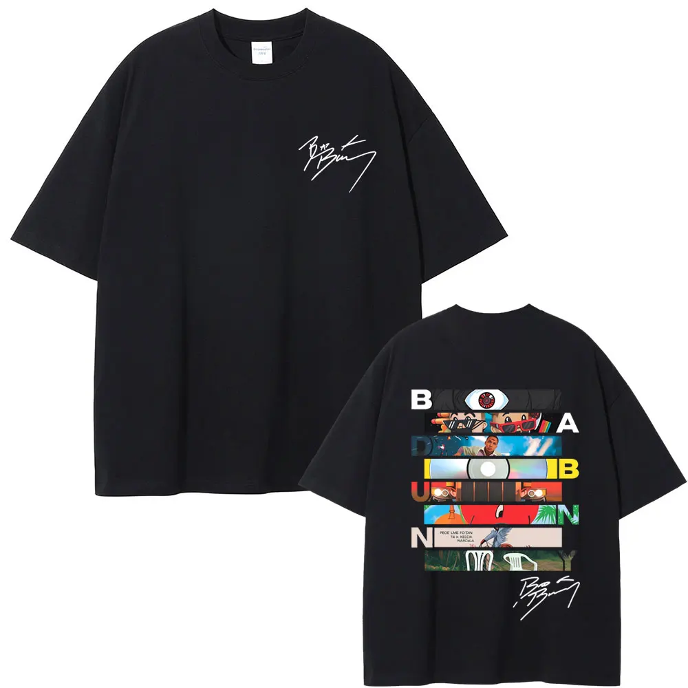 

Rapper Bad Bunny Album Cover Graphic T-shirt Debi Tirar Mas Fotos DTMF World Tour T Shirt Men Women Hip Hop Fashion T-shirts