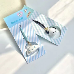 Sanrio Anime Cinnamoroll Kawaii Water Sound Bell Pendant Cell Phone Charm Cute Pochacco Backpack Pendant Keychain Girl Gift