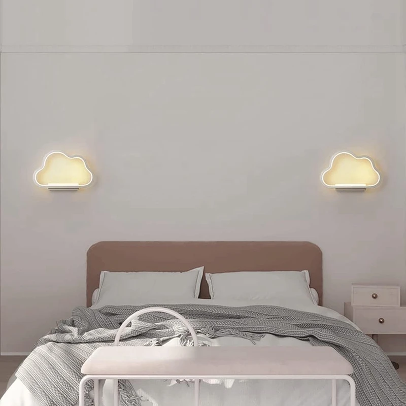 Cloud Design Decor Wall Light 220V ฝัง Sconce Cloud Shape Wall Light ในร่มโคมไฟห้องนอนห้องนั่งเล่น A
