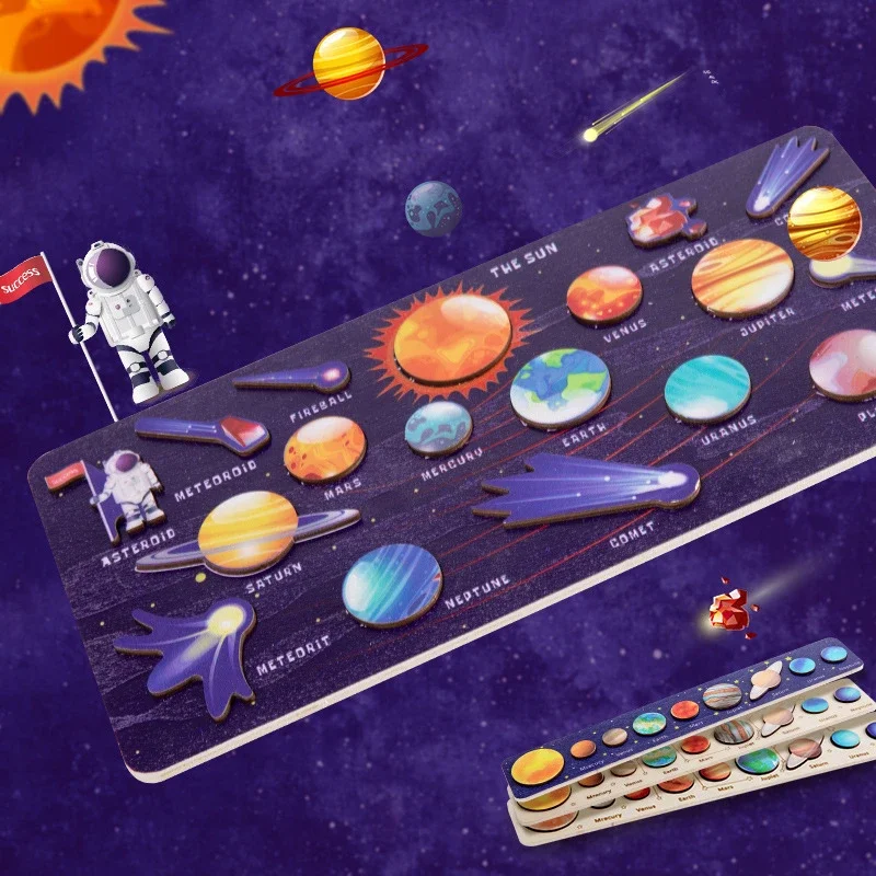 

Puzzles for Kid Early Education Universe Planet Puzzle Scientific Astronomy Cognition Matching Board Puzzle Kid Toy 3 to 6 years