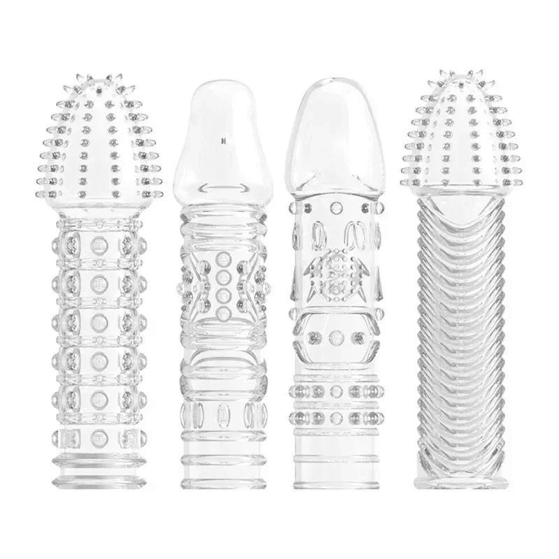 القضيب تمديد كم الواقي الذكري القابل لإعادة الاستخدام تأخير القذف 15 سنتيمتر القضيب كم غطاء الديك لعبة الجنس للرجال منتجات الجنس الكبار