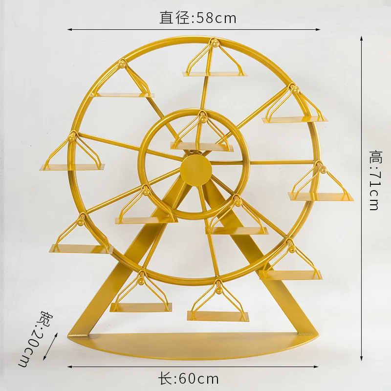 Rotary wrought iron Internet celebrity Ferris wheel Self-service tableware Korean barbecue meat display