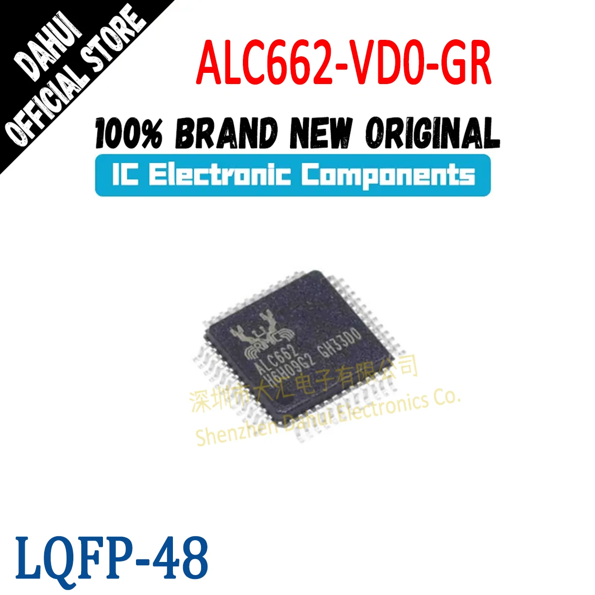 Quality Brand New ALC662-VD0-GR ALC662-VD0 ALC662-VD ALC662 ALC IC Chip LQFP-48