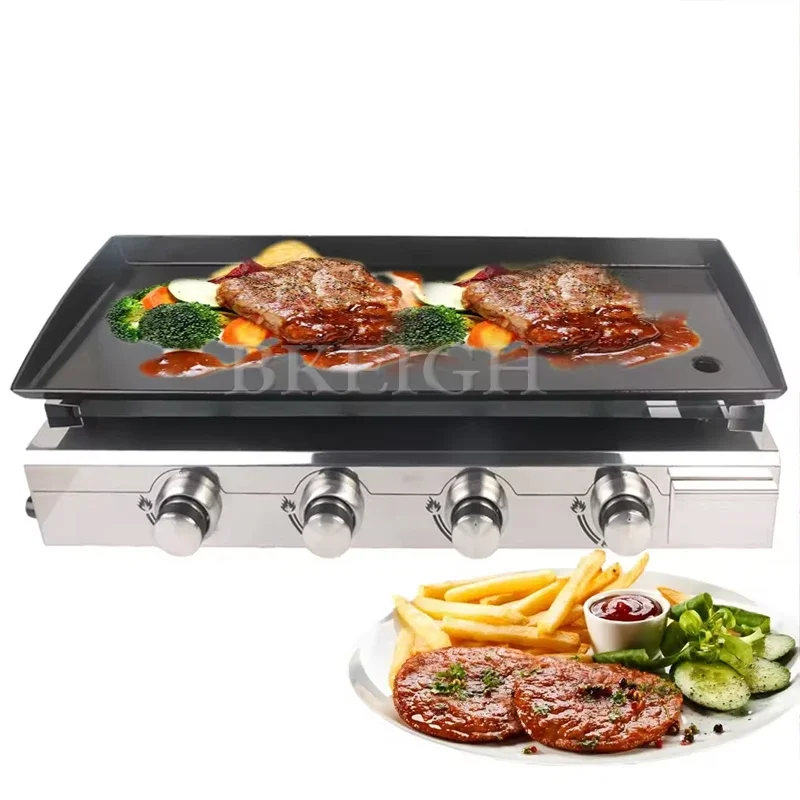 

Hot Selling Barbecue And Baking Equipment, Top Grill, Baking Tray, Gas Burner, 3 Burners, Deep Fried Iron Plate Grill