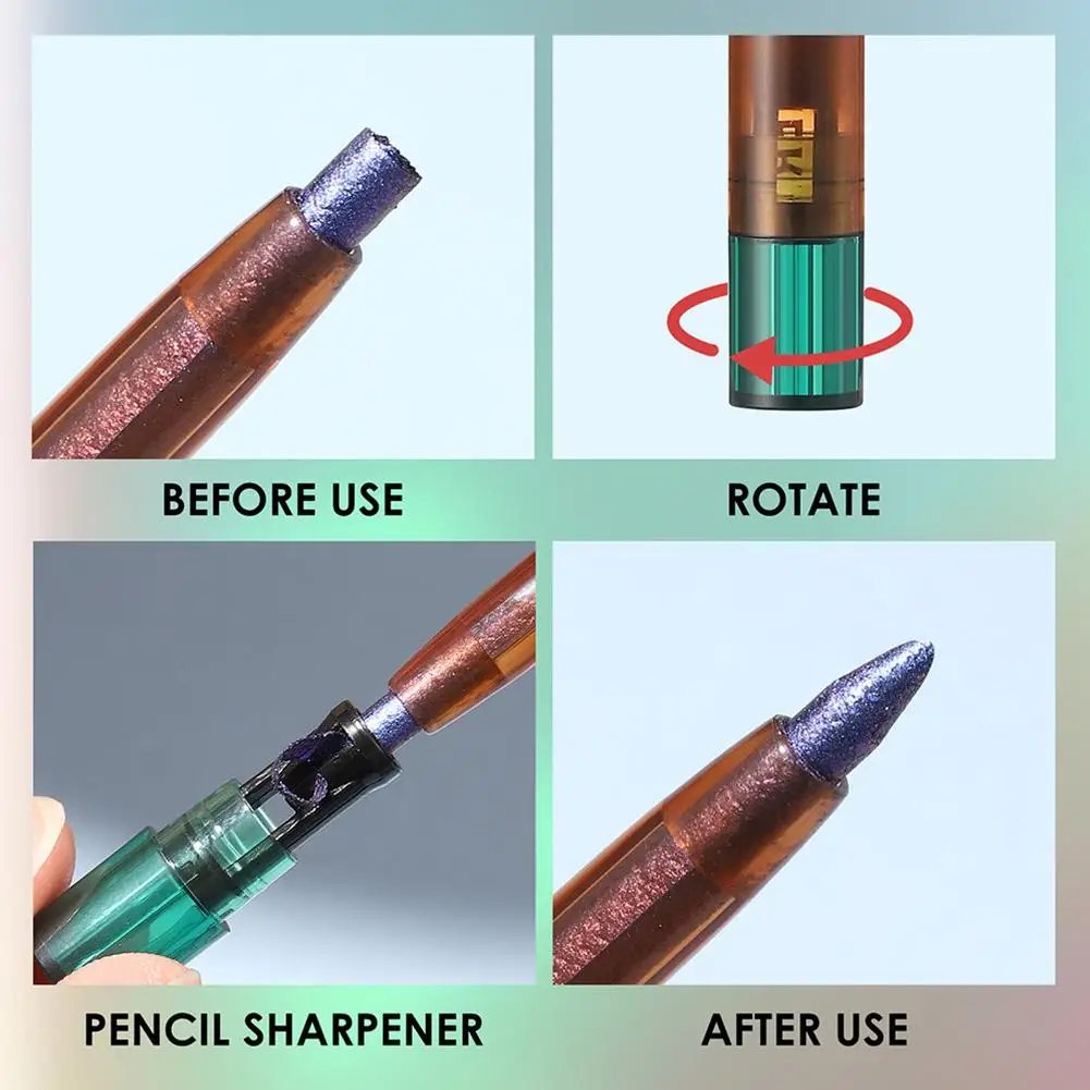 6 Color Chameleons Eyeliner Liquid Pearl Gloss Shiny Metallic Eyeshadow Liner Multi Chrome Color Aurora Eye Makeup Glitter Pen