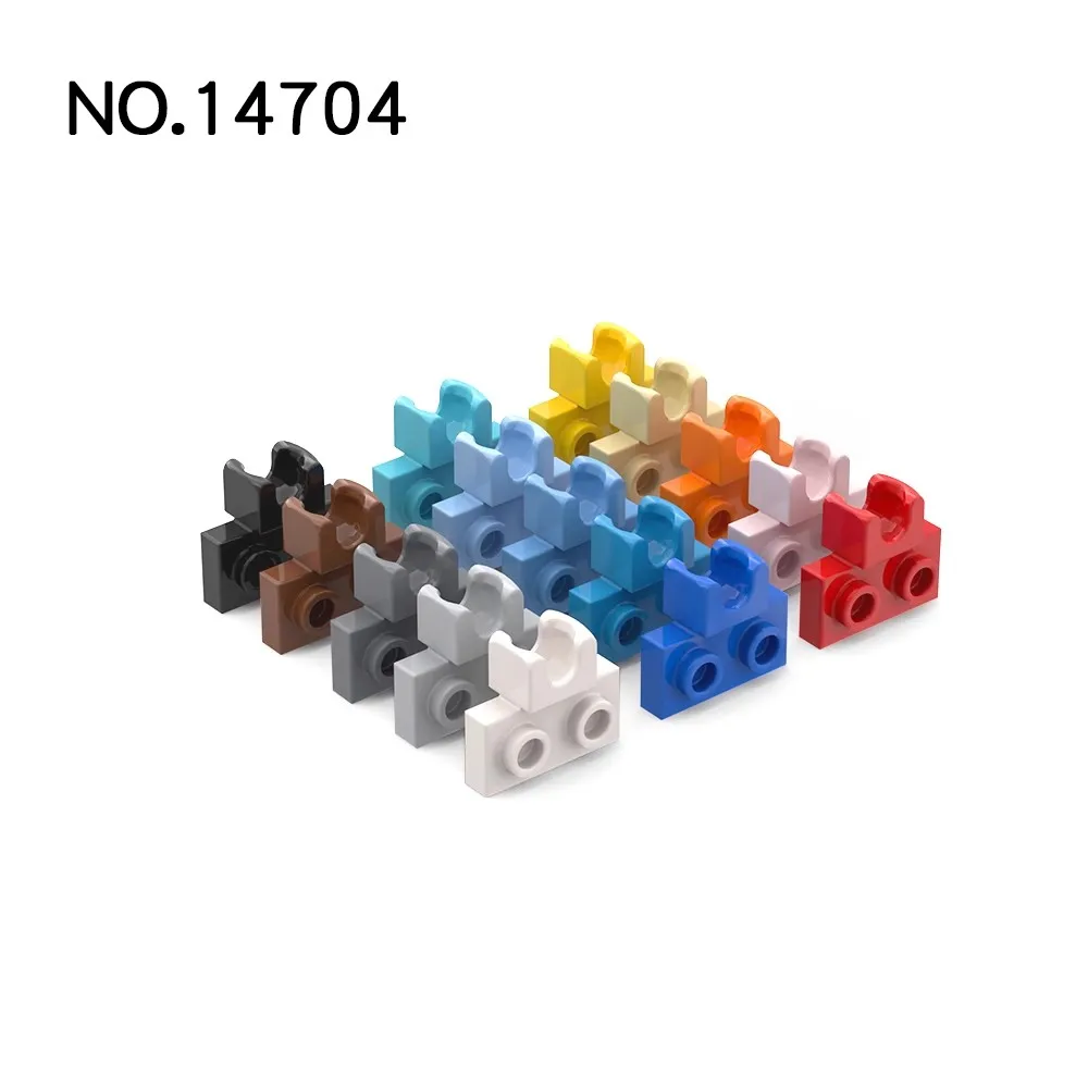 20pcs MOC Parts 14704 Plate Modified 1 x 2 with Small Tow Ball Socket on Side Compatible Brick Building Block Particle Kid Toy