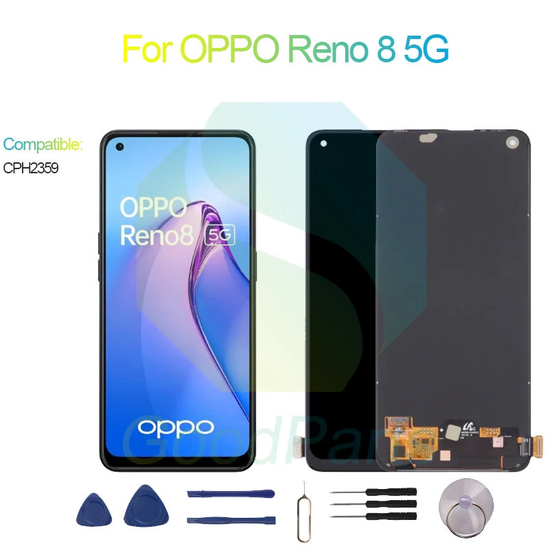 

For OPPO Reno 8 5G LCD Display Screen 6.4" CPH2359 Reno 8 5G Touch Digitizer Assembly Replacement