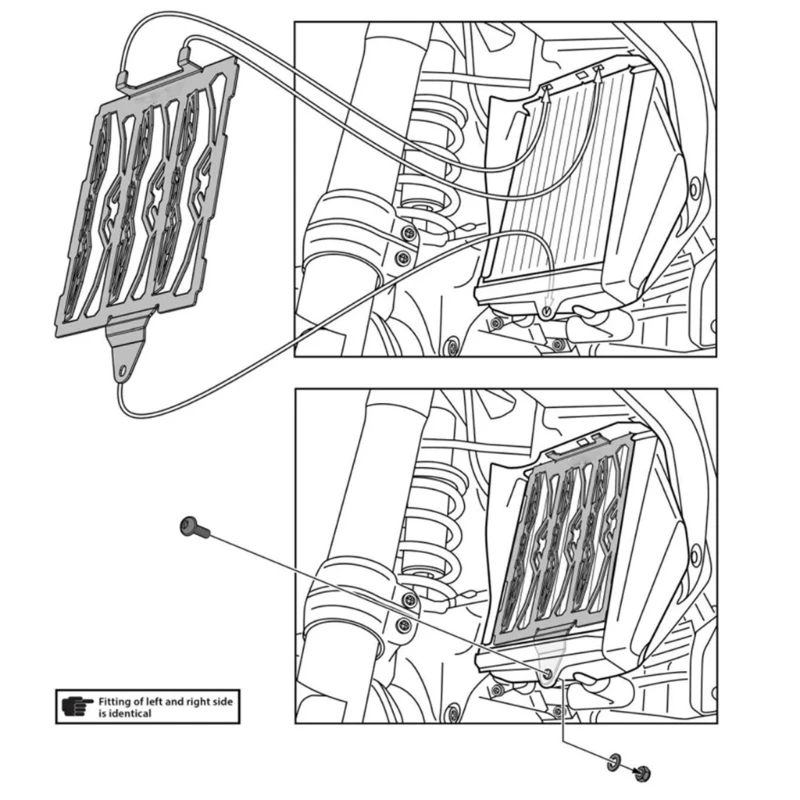 BF88 Grids Designings Radiator Cover Long Service Radiator Cover R1300GS Car Radiator Grilles Replacement Prevent Overheating