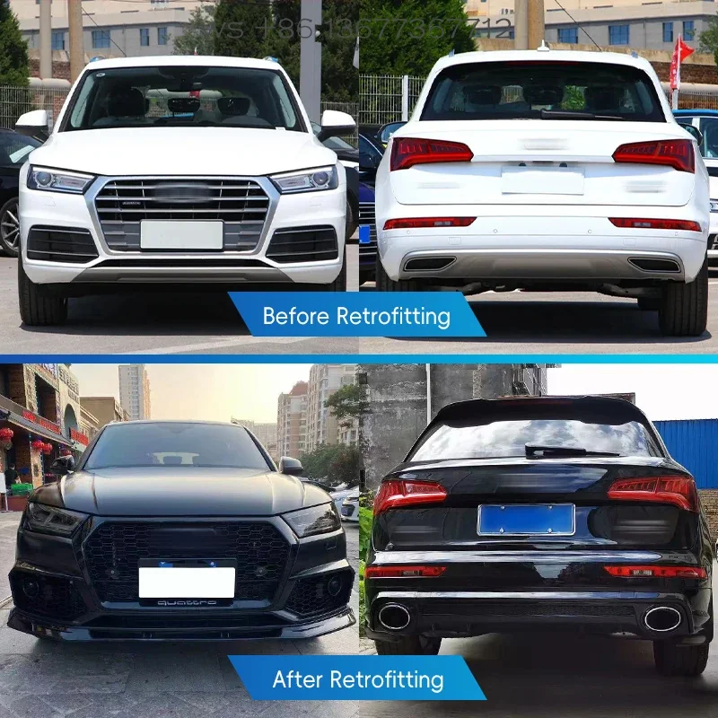 

Factory hot salesCar Modification New Front and Rear Bumper Body Kit with Grille Car Upgrade for 2018-2020 Au Di Q5/Q5L