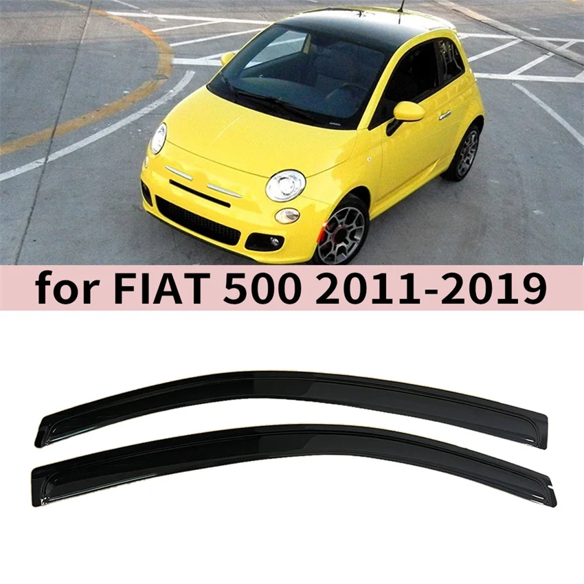 

Оконный козырек для FIAT 500 2011 2012 2013 2014 2015 2016 2017 2018 2019, ветрозащитные дефлекторы, защита от дождя, дверной козырек, вентиляционные шторы