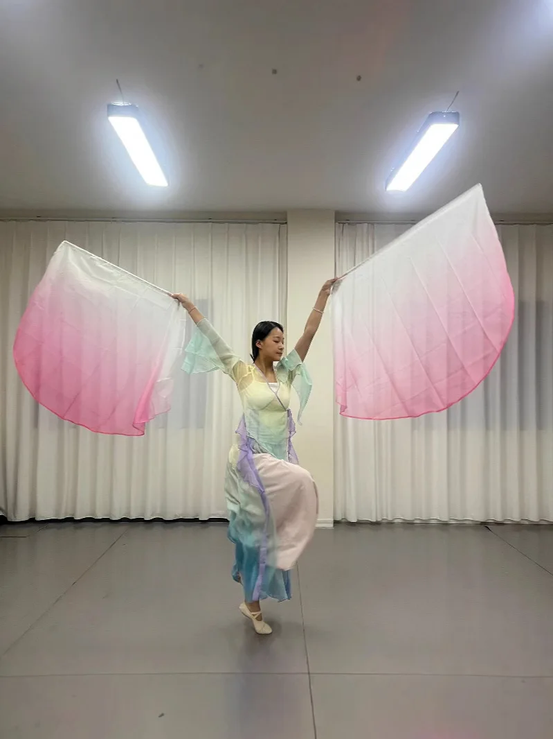 Nieuwe Buikdans Accessoires Lof Vlag Vrouwen Flowy Tie Dye Chiffon Sluier Stage Performance Show Props vlag Aanbidding