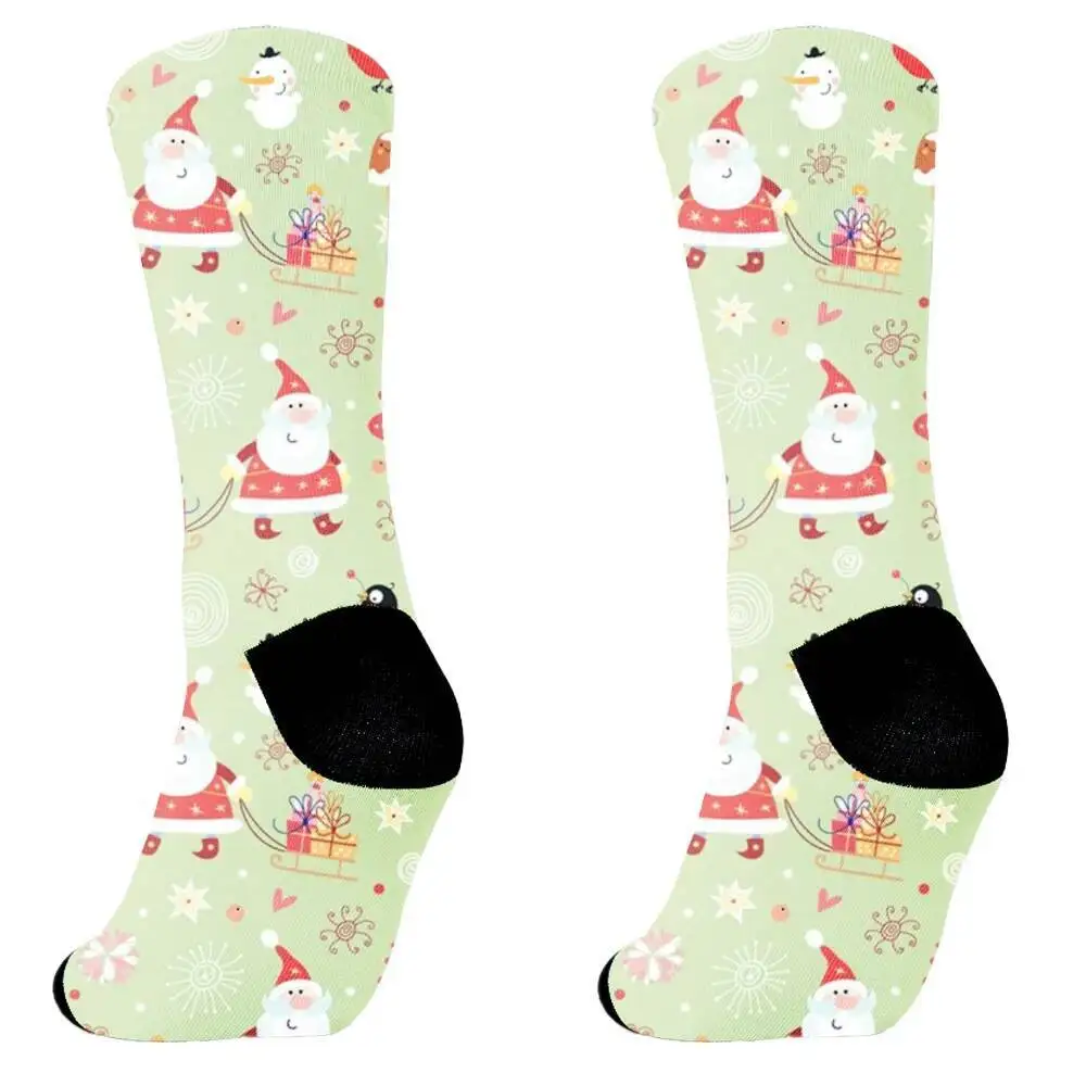 

Women Men Christmas Socks New Year Funny Snowflake Beer Santa Claus Elk Snow Cotton Happy Socks