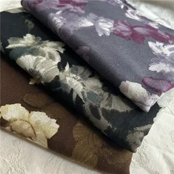 145x45cm Pure Cotton Linen Fabric Chinese Style Retro Floral Handmade DIY Dress Clothing Curtains Home Textile Sewing Fabric
