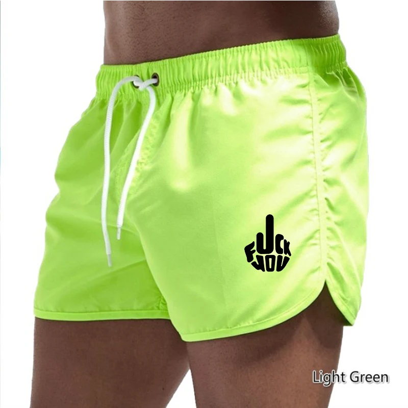 Gym shorts, men's running, breathable, soft tennis, workout clothes, shorts, leg length, lace up shorts
